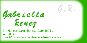 gabriella rencz business card